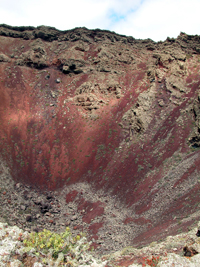 Volcán La Corona, Cráter