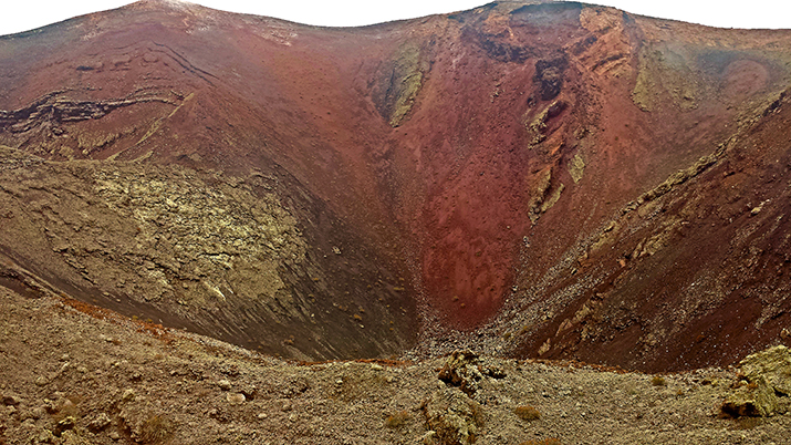 La caldera del cráter